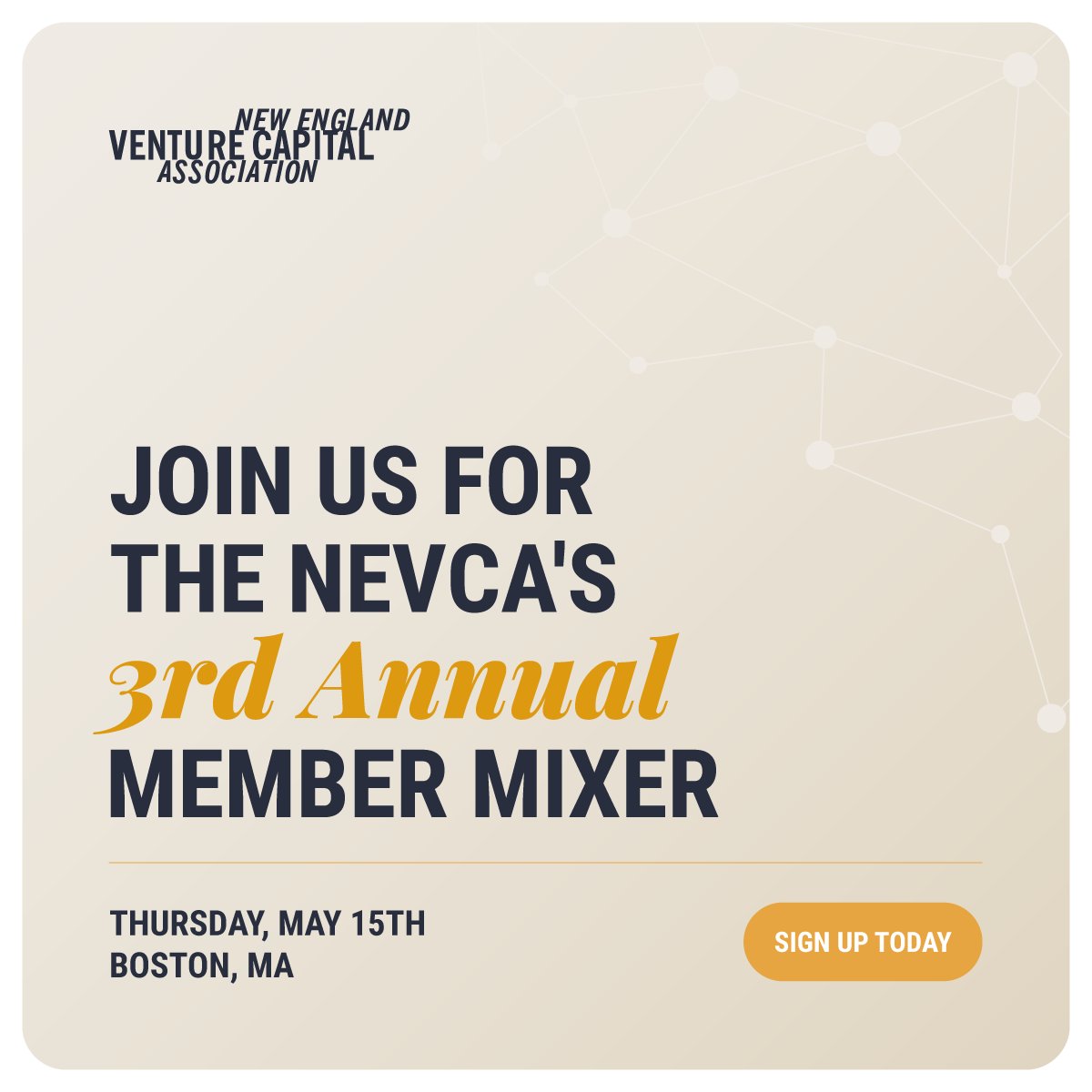 NewEnglandVC's tweet image. Kick off summer and connect with members of the NEVCA community at our 3rd Annual Member Mixer! Have drinks, appetizers, and play patio games with new and familiar faces from 5:30-7:30 in Boston on Thursday, May 15th!
Register here: lu.ma/ww3s3tes