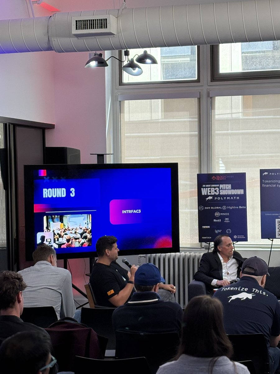 Congrats to <a href="/dolphin_ze/">dolphinze</a> and <a href="/INTRFAC3/">INTRFAC3</a> to make it to the final at the Web3 pitch showdown for Canada crypto week 😎
