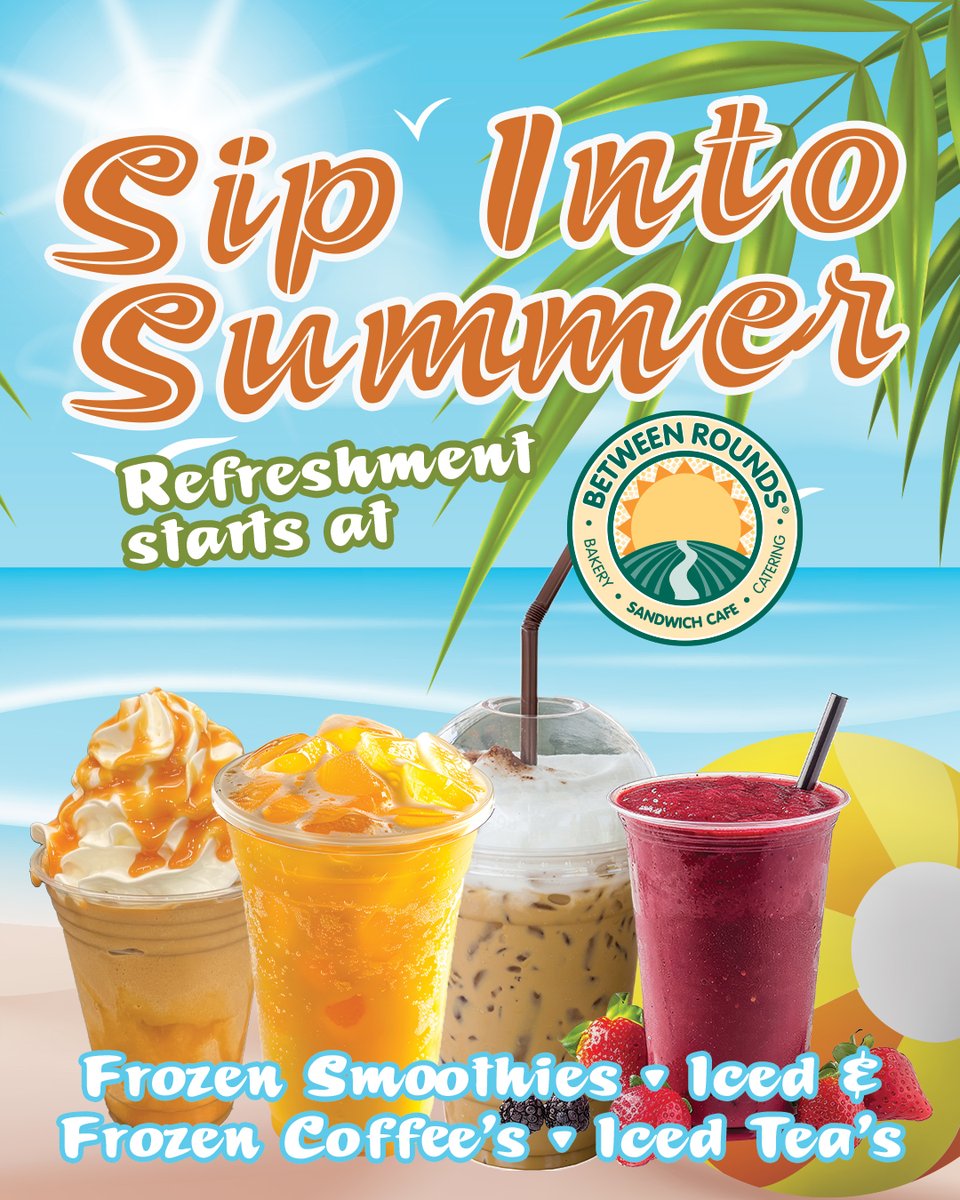 BetweenRoundsUS's tweet image. Sip into summer! From our Frozen Smoothies and Fruity Iced Teas to Iced and Frozen Coffees - refreshment starts at Between Rounds