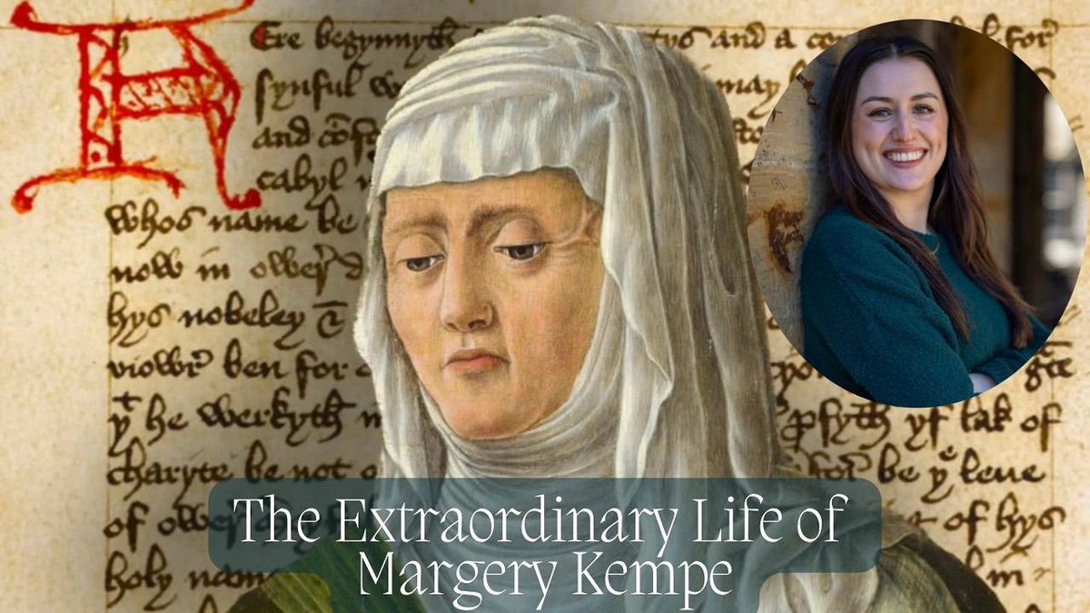 TheTudorTrio's tweet image. This week on our Patreon…@kateemccaffrey discusses the extraordinary life of the medieval mystic, Margery Kempe! Join us through the link in our bio for new history content every single week 💜
