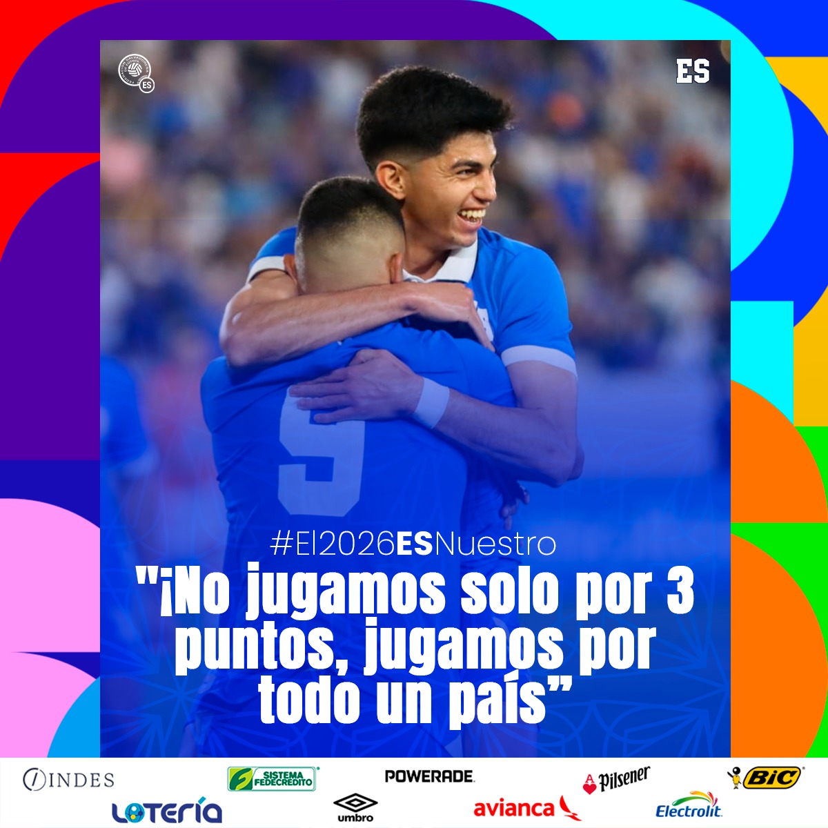 👥 |  #𝐄𝐥𝟐𝟎𝟐𝟔𝐄𝐒𝐍𝐮𝐞𝐬𝐭𝐫𝐨

➡️ No jugamos por 3 puntos, jugamos por todo un país… ¡Y contigo en el Cusca, se siente más fuerte!

Nos vemos en el Coloso de Montserrat 🏟️🇸🇻

 #ElSalvador