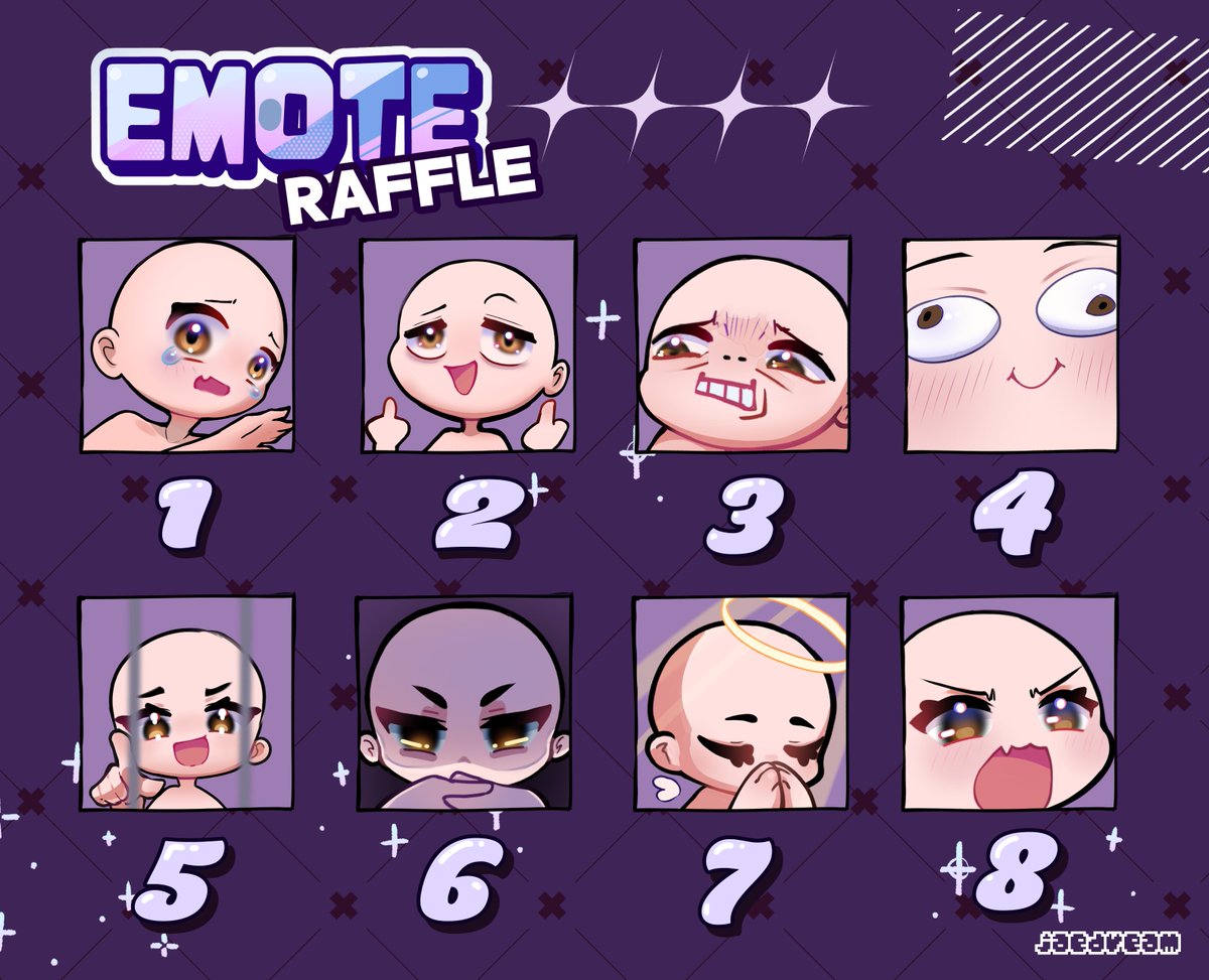 ✨YCH EMOTE RAFFLE✨
I will now be taking commissions for emotes! To celebrate, 3 lucky people will win emotes!

1st: 2 emotes
2nd: 1 emote
3rd: 1 emote

To enter the raffle:   
- Follow  
- Like+Retweet  
- Drop your PNG Below or comment why you'd like to win    

Deadline: May