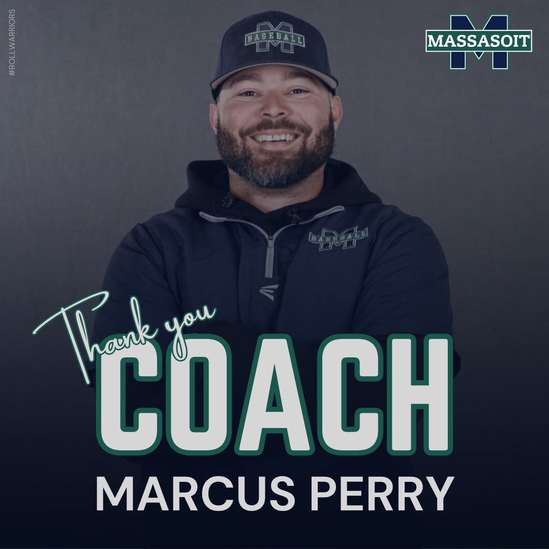 On behalf of the Massasoit Warrior Baseball Family, we can’t thank you enough for your hard work and dedication you’ve put into this team since Fall 2021. Words can’t explain how much you meant to the growing success of Warrior baseball.

Thank you Coach,
-Warriors Baseball