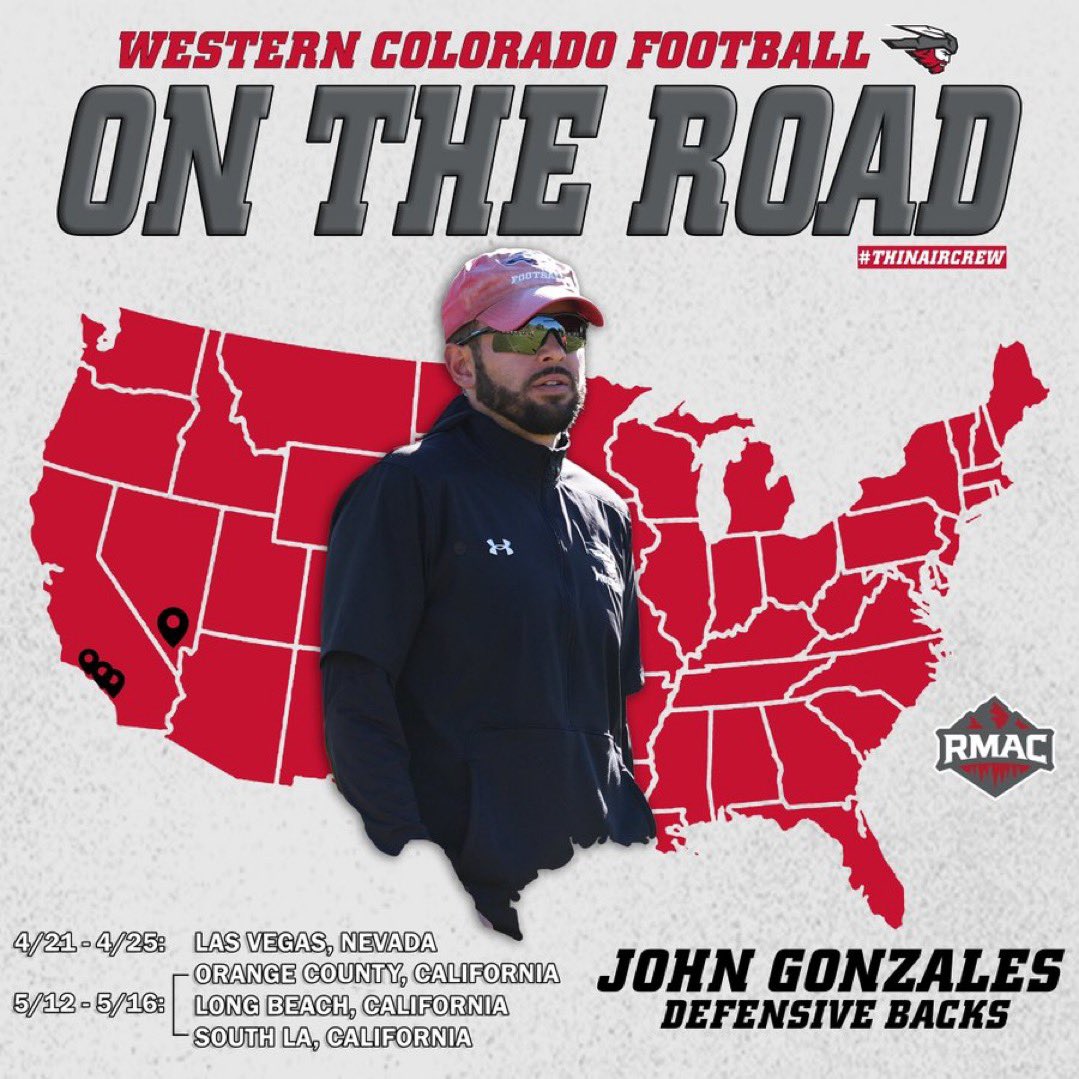 Western Colorado Football (@mountaineerfb) on Twitter photo Coach Gonzales is on the road this week, in California, looking for future Mountaineers ‼️
#MountUp #ThinAirCrew
<a href="/JGonzo_24/">John Gonzales</a> Coach Gonzales is on the road this week, in California, looking for future Mountaineers ‼️
#MountUp #ThinAirCrew
<a href="/JGonzo_24/">John Gonzales</a>