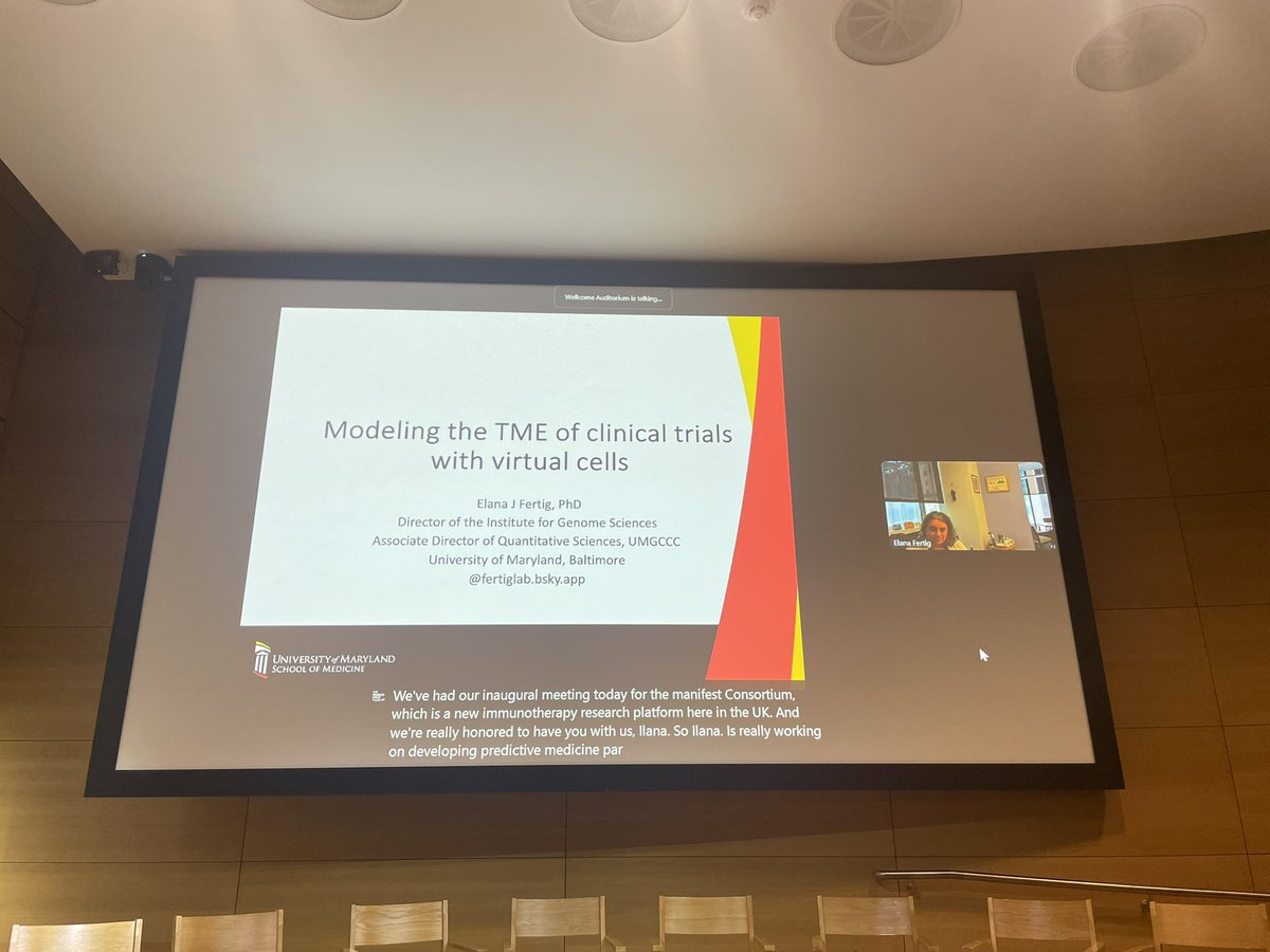 MANIFEST_CIRRP's tweet image. Our keynote speaker Elana (@UofMaryland) presenting some fantastic work on “Modelling the TME of clinical trials with virtual cells” 🦠🖥️