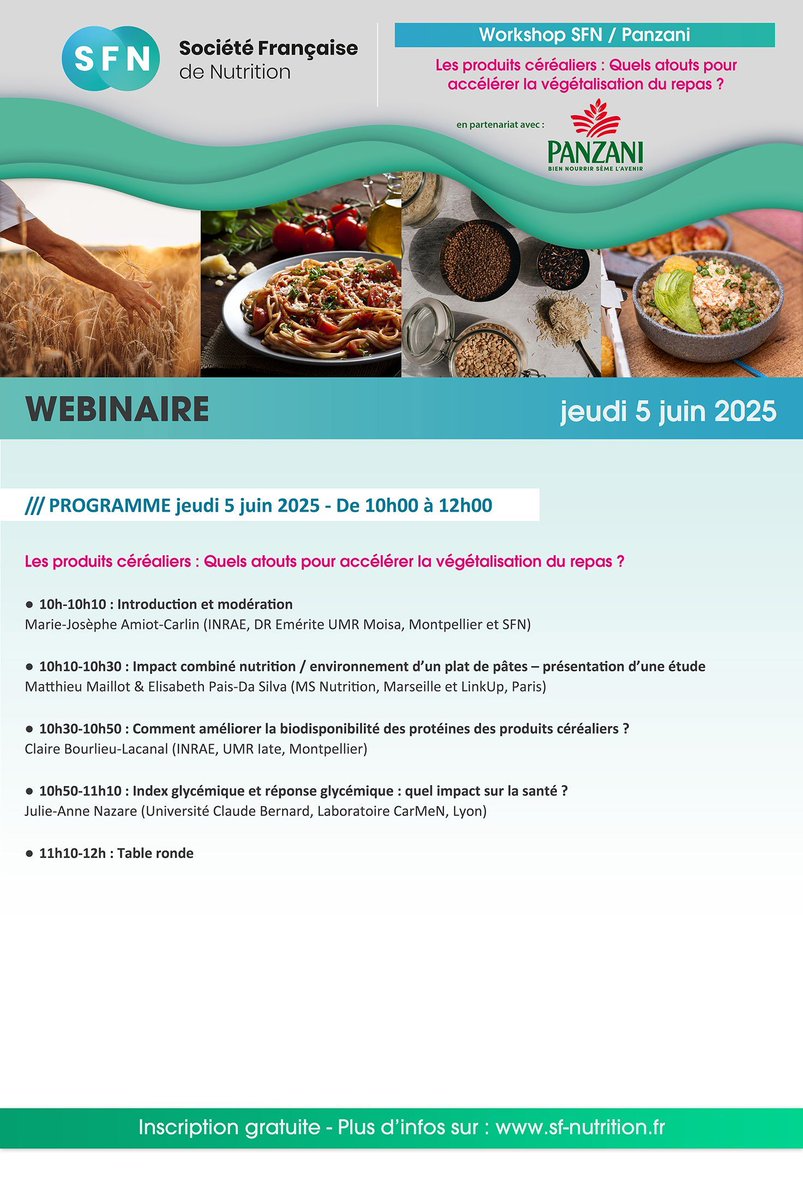 @SFNutrition_Fr (@sfnutrition_fr) on Twitter photo Save the date jeudi 5 juin 10H-12H workshop panzani <a href="/SFNutrition_Fr/">@SFNutrition_Fr</a>, les #produitscerealiers quels atouts pour accélerer la#végétalisation de l'alimentation. IInscription gratuite sur sf-nutrition.fr Save the date jeudi 5 juin 10H-12H workshop panzani <a href="/SFNutrition_Fr/">@SFNutrition_Fr</a>, les #produitscerealiers quels atouts pour accélerer la#végétalisation de l'alimentation. IInscription gratuite sur sf-nutrition.fr
