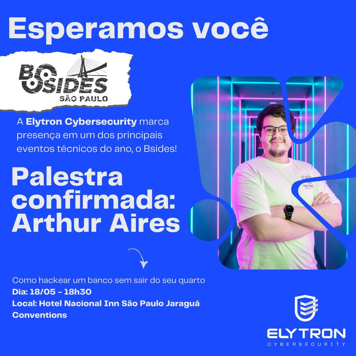 arthurair_es's tweet photo. 🔥 Confirmado no #BSidesSP!

Dia 18/05 às 18h30 apresento “Como hackear um banco sem sair do seu quarto” — um caso real de operação ofensiva com bypass de SOC, exfiltração e muita criatividade.

📍 Hotel Nacional Inn SP
👉 https://t.co/0wnJ2VwUOR https://t.co/fQFTNAjOCy