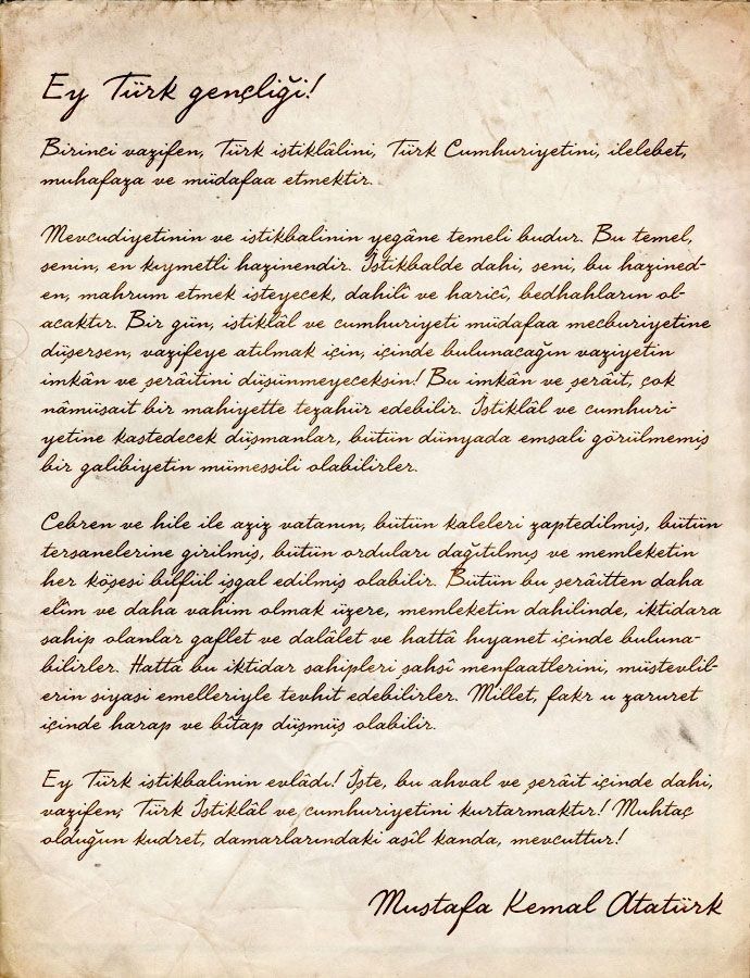 Ey Türk gençliği!