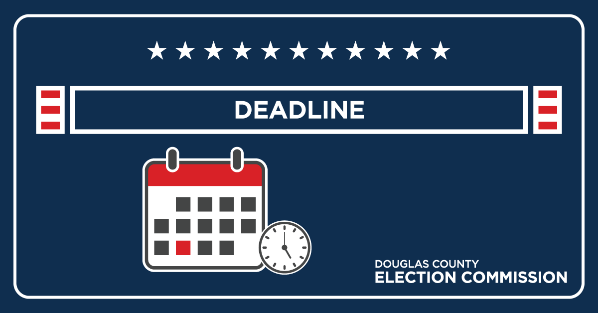 TODAY (5/12) @ 5 PM is deadline to vote early in person at our office, 12220 W Center Rd.  Voters must vote at their polling place on Election Day (5/13) - polls open 8 AM - 8 PM.  Confirm polling place using gray Find Your Voting Information feature at votedouglascounty-ne.gov