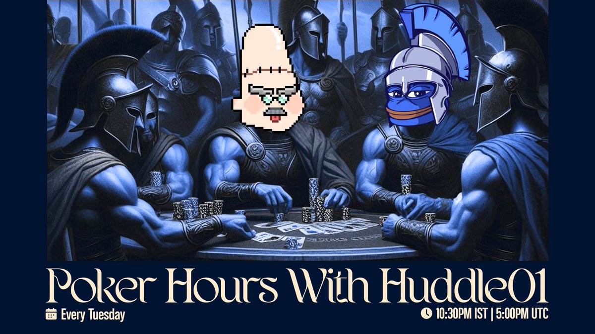 Poker in <a href="/huddle01com/">Huddle01</a> discord

I'M ALL IN!

⏰  Tue May 13th, 17:00 UTC
🏆  1 Mad Scientist NFT