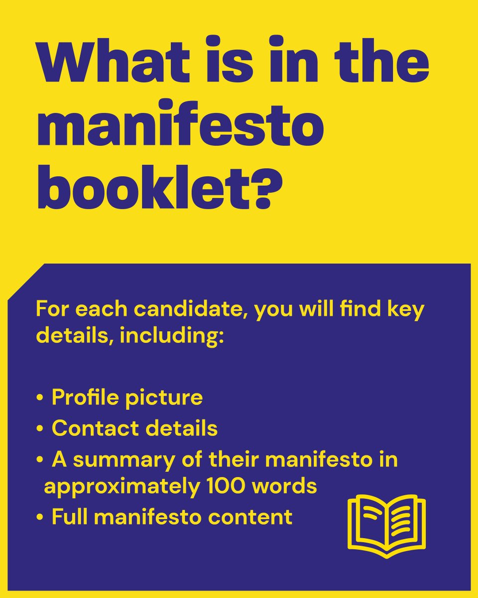 Here is what you can expect to find in the Candidates' Manifesto Booklet.

#Election2025