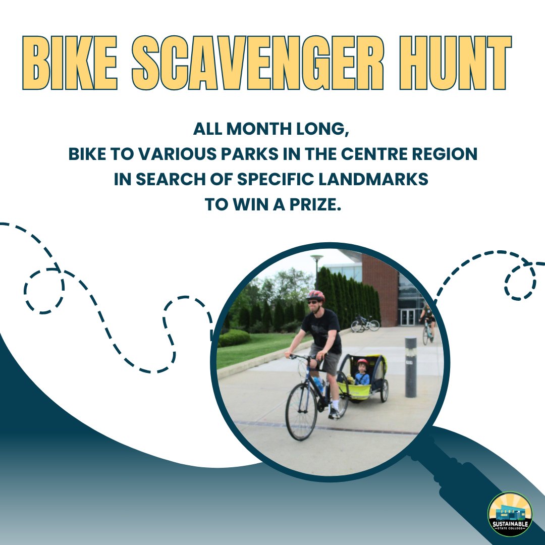 All Bike Month, ride your bike to 4 of the 6 spots on the Bike Scavenger Hunt and submit a photo with your bike at each landmark for a chance to win a $50 Downtown Improvement District gift card. 

➡️ Find the stops and submit your photos here: …ecollege.form.transform.civicplus.com/50599