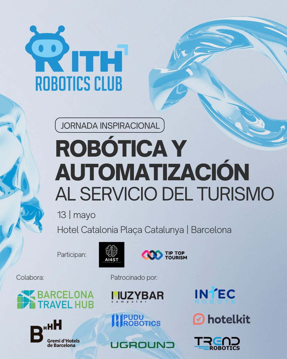 ithotelero's tweet image. ¡Mañana celebramos la Jornada Inspiracional de Robótica y Automatización aplicada al turismo!
🤖 Demos, casos reales y más
📅 13 mayo
📍 Hotel Catalonia Plaça Catalunya | Barcelona
🧠 Y si eres hotelero, ¡escanea el QR y saluda a Marvin!
ℹ️ + info: ithotelero.com/events/jornada…