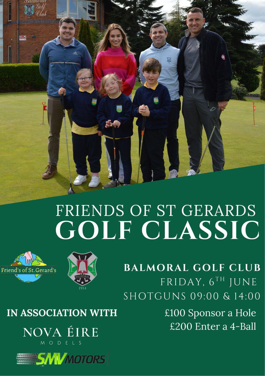 We know… we have just finished a fundraiser 

We always tie up the year with our SMV motors Golf Classic in association with Eire Nova models at <a href="/balmoralgolf/">Balmoral Golf Club</a> 

Great craic &amp; great prizes.

Anyone interested in
- Sponsoring a hole
- ⁠Sponsoring a prize 
- ⁠Entering a 4 ball