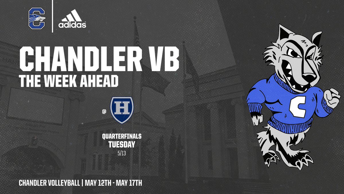 Chandler Boys Volleyball (@chandlerboysvb) on Twitter photo THE WEEK AHEAD -  #5 Chandler heads to #4 Higley in a 6A Quarterfinal matchup. First serve is at 6 pm at Higley HS. 
Go Wolves!! THE WEEK AHEAD -  #5 Chandler heads to #4 Higley in a 6A Quarterfinal matchup. First serve is at 6 pm at Higley HS. 
Go Wolves!!
