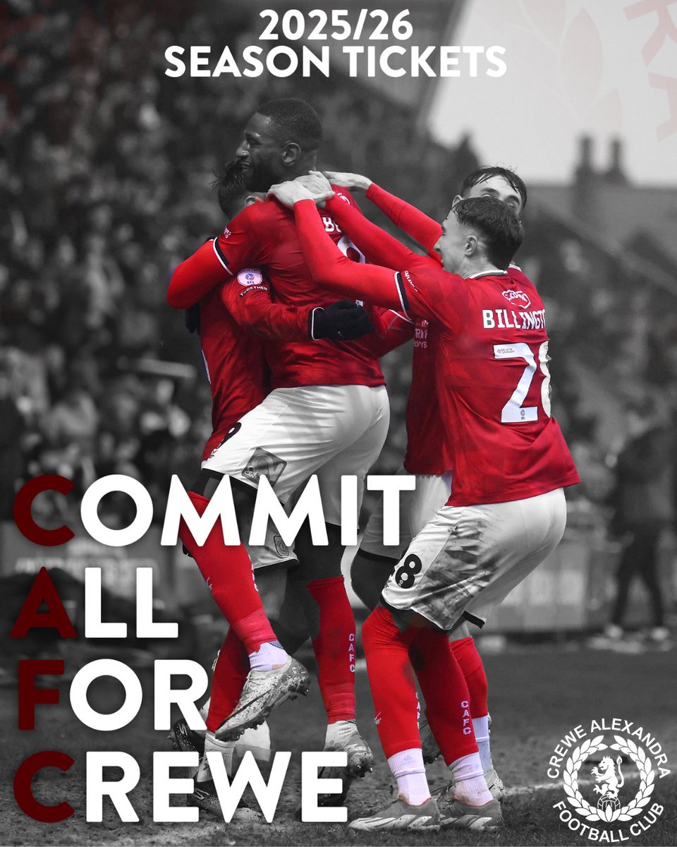 crewealexfc's tweet photo. It's time to commit for the new season! π
Snap up your season card on the early bird offer today π«
π https://t.co/RT7XSoI1bv
#CommitAllForCrewe | #CreweAlex https://t.co/RdkXHZkp6N