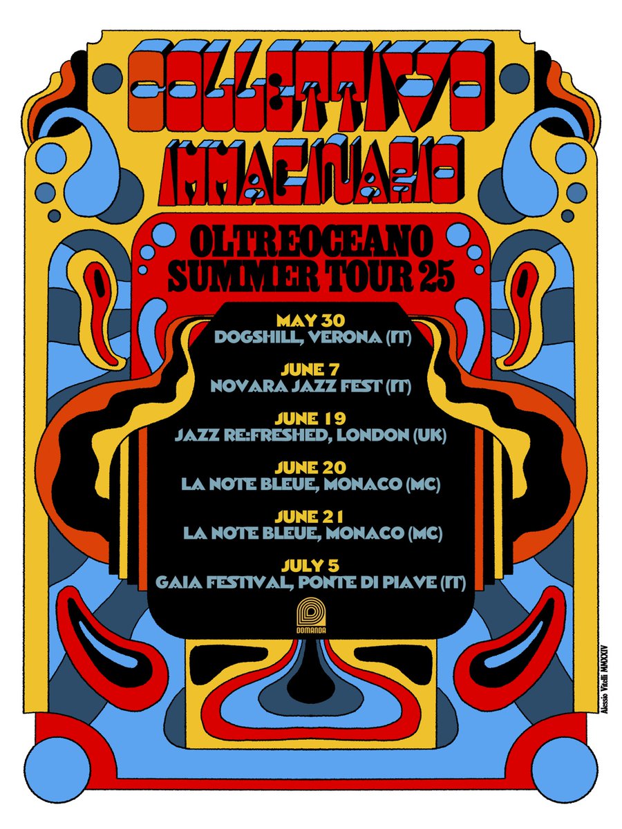Tommaso Cappellato (@tommycappellato) on Twitter photo Collettivo Immaginario Summer Tour 2025
Full Album "Oltreoceano" out via <a href="/domandamusic/">domandamusic</a> May 16, 2025. Flyer by #AlessioVitelli Collettivo Immaginario Summer Tour 2025
Full Album "Oltreoceano" out via <a href="/domandamusic/">domandamusic</a> May 16, 2025. Flyer by #AlessioVitelli