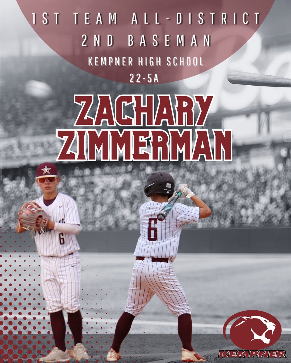 Congrats Zach!!    1st Team All-District 22-5A!