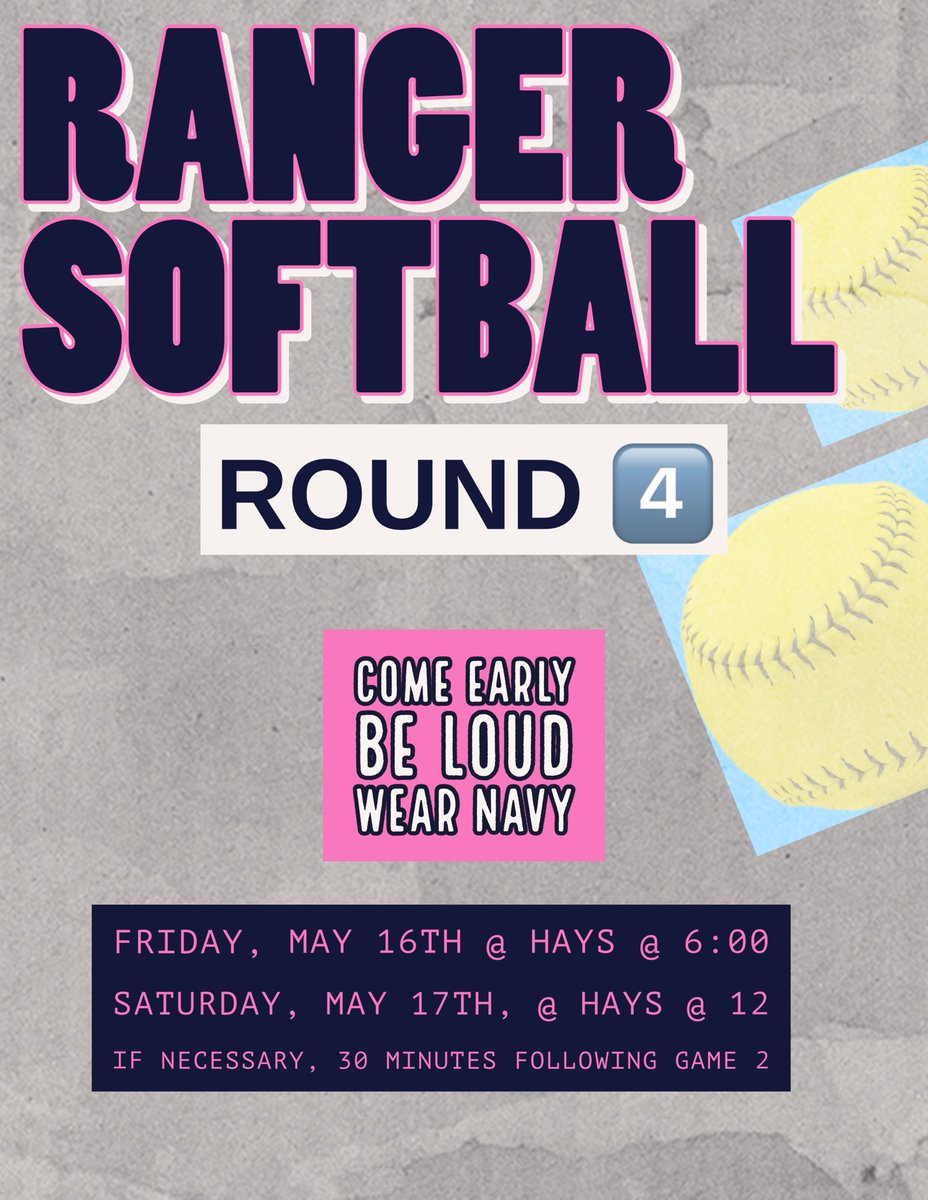 Amanda Wolf-Schramm 👆💙 (@coachawolf) on Twitter photo Round 4️⃣ information!! Pack the stands!! Let’s ride!!
<a href="/CoachRandle23/">Coach Randle🥎🤍🩵🤠</a> <a href="/SVRANGERSB/">Ranger Softball</a> <a href="/cisdnews/">Comal ISD</a> <a href="/THSCAcoaches/">THSCA</a> Round 4️⃣ information!! Pack the stands!! Let’s ride!!
<a href="/CoachRandle23/">Coach Randle🥎🤍🩵🤠</a> <a href="/SVRANGERSB/">Ranger Softball</a> <a href="/cisdnews/">Comal ISD</a> <a href="/THSCAcoaches/">THSCA</a>