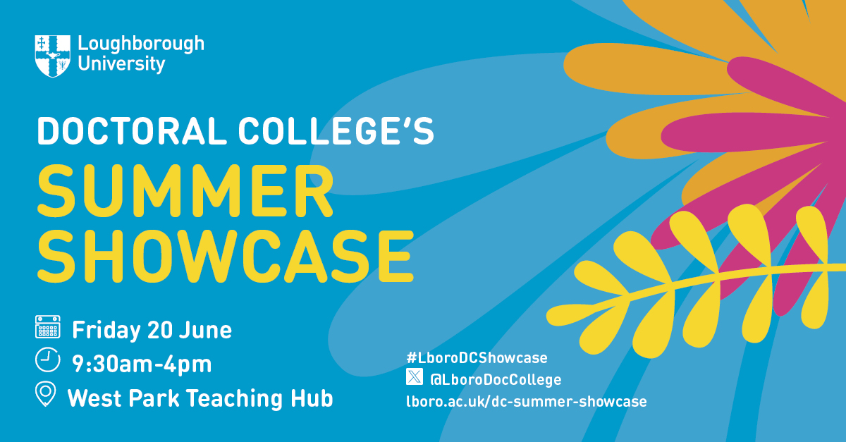 DrKatrynaKalawsky🌻 (@drkkalawsky) on Twitter photo SUMMER SHOWCASE! Doctoral researchers <a href="/lborouniversity/">Loughborough University</a> share your work & connect in a vibrant environment! 🖼️Poster Exhibition📸Images of Research🎮Interactive Exhibition🔕No Bell Prize🏃Rapid Research Relay🎥Research Vlogs ⏰3MT® Final!
lboro.ac.uk/services/docto… #LboroDCShowcase SUMMER SHOWCASE! Doctoral researchers <a href="/lborouniversity/">Loughborough University</a> share your work & connect in a vibrant environment! 🖼️Poster Exhibition📸Images of Research🎮Interactive Exhibition🔕No Bell Prize🏃Rapid Research Relay🎥Research Vlogs ⏰3MT® Final!
lboro.ac.uk/services/docto… #LboroDCShowcase