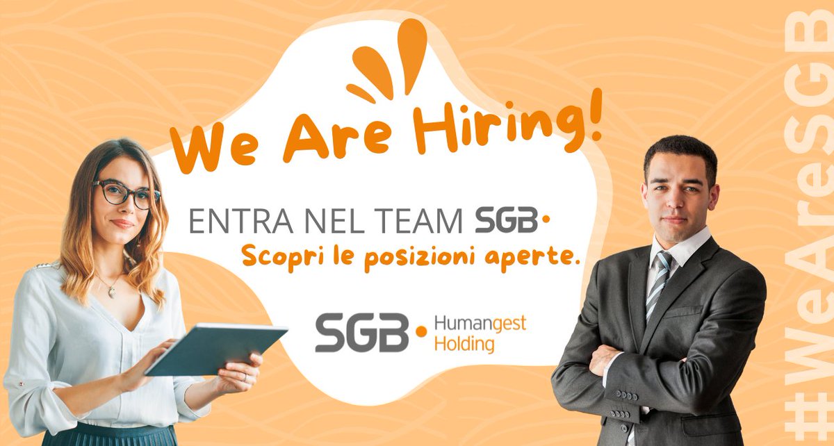 🚀 Pronto a dare una svolta alla tua #carriera? 
  Entra nel Gruppo SGB e dai un nuovo ritmo al tuo #talento! 
 
 📍 Stiamo cercando professionisti in tutta Italia, per fare la differenza nel mercato del #lavoro, insieme! 

Scopri i nostri annunci! 
👉 sgbholding.it/posizioniapert…