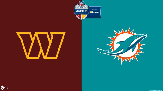 Looking like the Miami Dolphins will in fact host the Washington Commanders on November 16th, Week 11 in Madrid, Spain. Right near my birthday!