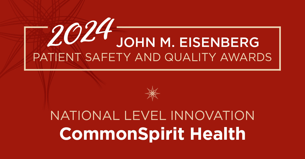 The Joint Commission (@tjcommission) on Twitter photo Congrats to <a href="/commonspirit/">CommonSpirit Health</a>, the winner of the 2024 Eisenberg Award for National Level Innovation!
CommonSpirit's 8-step quality improvement model & technology suite achieved significant improvements in patient outcomes. Learn more: bit.ly/3YFHVvj
@natqualityforum Congrats to <a href="/commonspirit/">CommonSpirit Health</a>, the winner of the 2024 Eisenberg Award for National Level Innovation!
CommonSpirit's 8-step quality improvement model & technology suite achieved significant improvements in patient outcomes. Learn more: bit.ly/3YFHVvj
@natqualityforum