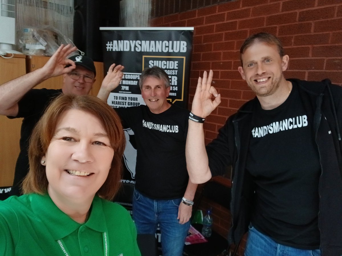 info_macmillan's tweet image. It was a great day at the health and well-being fair @PrestonComHub and catching up with these lovely guys from @andysmanclubuk . It's okay to talk .
#MentalHealthAwarenessWeek.
@LancsHospitals @PrestonWellfest