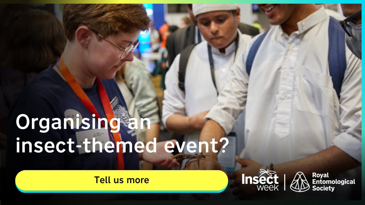 Join #Insect enthusiasts across the globe and #StandTallForTheSmall from 23-29 June 🐞

Planning an event during #InsectWeek 2025? Submit it to our website and we'll help share it 🔽
insectweek.org/events/event-s…

Need inspiration? Visit our handy guide 🔽
insectweek.org/events/organis…