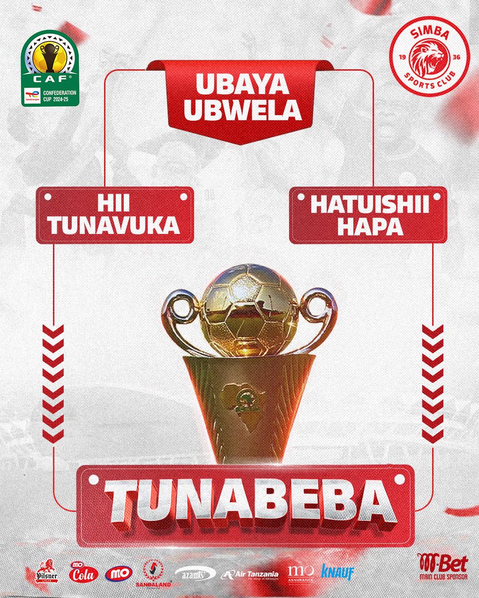 Tulianza msimu na Ubaya Ubwela, ikafata Hii Tunavuka na Hatuishii Hapa na kilele cha kauli mbiu yetu ya kimataifa msimu huu ni TUNABEBA. #Tunabeba #WenyeNchi #NguvuMoja