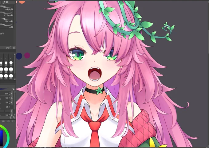 顔まわりと髪を色トレスするなど ←後 前→