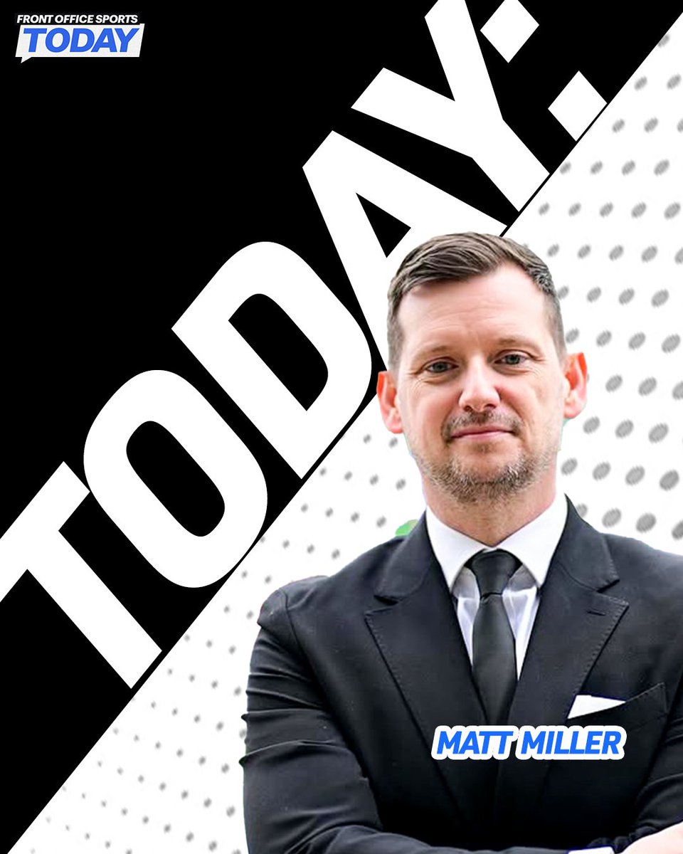 Front Office Sports Today (@fos_today) on Twitter photo Matt Miller (<a href="/nfldraftscout/">Matt Miller</a>) joins today’s show to talk all things football, this year’s draft, and who is likely to go No. 1 overall next year 👀
Subscribe » gofos.co/fos_today Matt Miller (<a href="/nfldraftscout/">Matt Miller</a>) joins today’s show to talk all things football, this year’s draft, and who is likely to go No. 1 overall next year 👀
Subscribe » gofos.co/fos_today