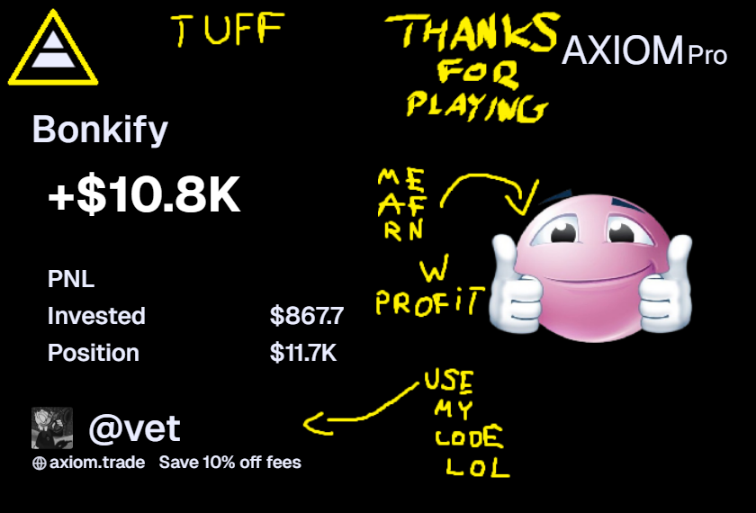 had a good gut feeling on #bonkify 

1 $SOL to 1 person who max engages, only followers aswell. gl