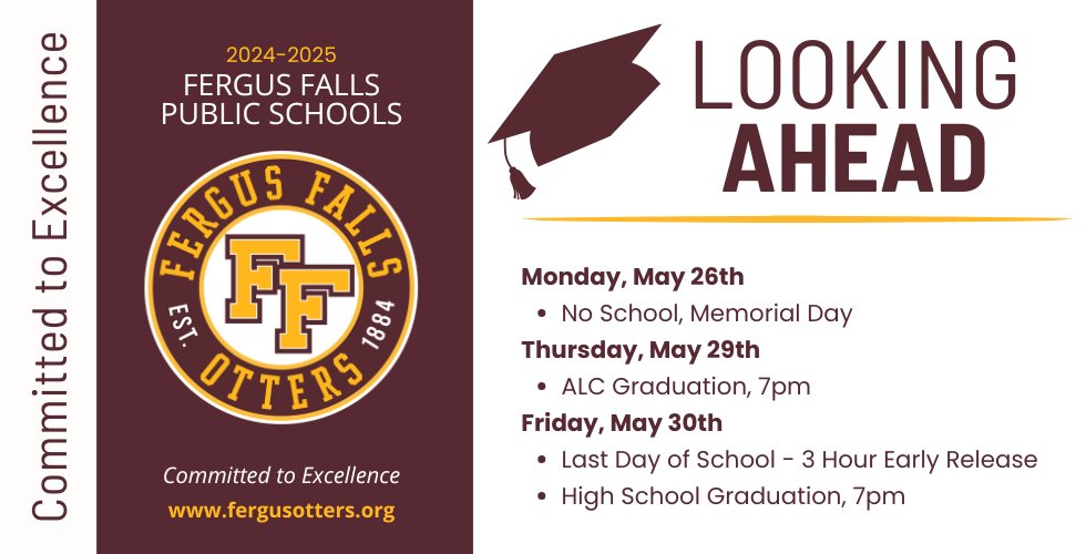 End of the year important dates.☀️🎓