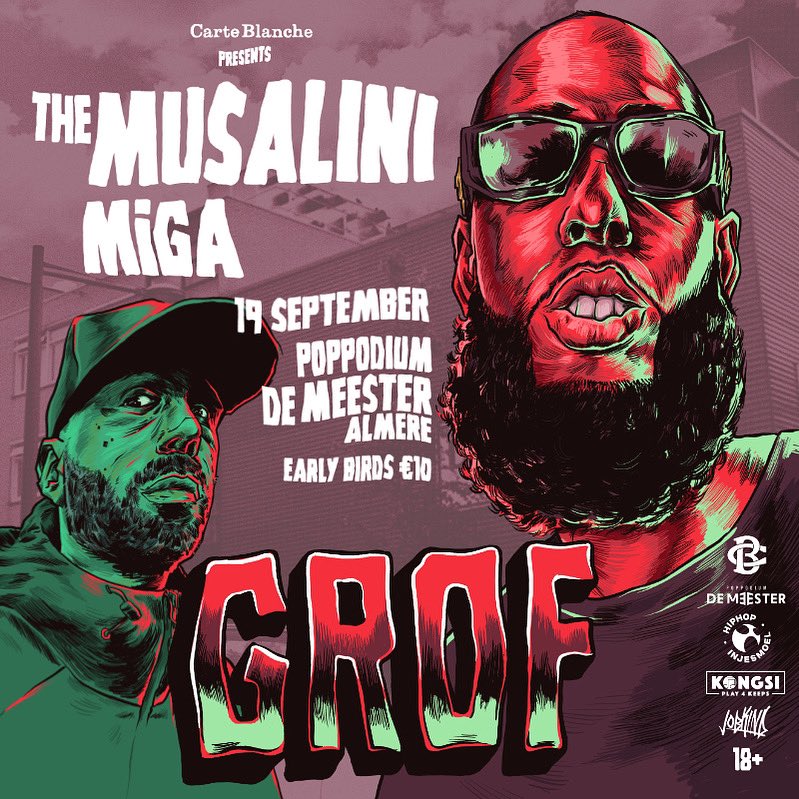 Almere, Netherlands Sept 19th we LIVE at the Poppodium de Meester headlining my first international show it’s about to be EPIC 🌍🌍

Early Bird tickets are only €10 👇🏾

demeesteralmere.stager.co/web/tickets/11…