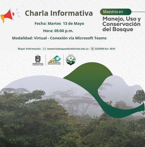 Te invitamos a una  charla informativa sobre la Maestría en Manejo del  Bosque, podrás conocer todos los detalles sobre este programa y el  proceso de inscripción para el periodo 2025-3.

Martes 13 de Mayo, 5pm.
Conéctate: 
teams.microsoft.com/l/meetup-join/…