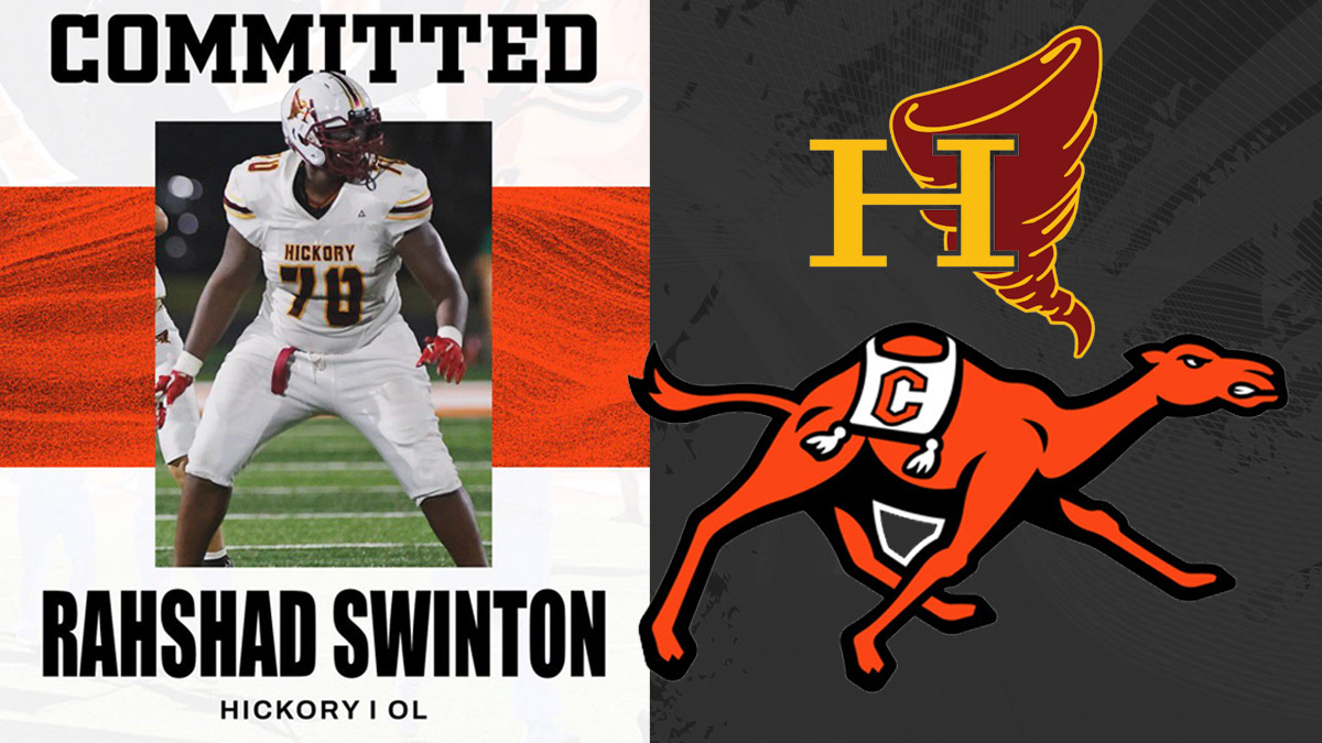 NC Football News (@ncfootballnews) on Twitter photo 🚨 COMMITTED: Hickory High’s 6-5, 315-pound two-way lineman Rahshad Swinton <a href="/RahshadSwinton/">Rahshad Swinton</a> is headed to D1!
He’s the latest <a href="/HickoryFB/">Hickory Football</a> standout to join the Division I ranks, committing to <a href="/GoCamelsFB/">Campbell Football</a> after visiting this spring.
📰 Full story ➡️ncfootballnews.com/nc-hickory-lin… 🚨 COMMITTED: Hickory High’s 6-5, 315-pound two-way lineman Rahshad Swinton <a href="/RahshadSwinton/">Rahshad Swinton</a> is headed to D1!
He’s the latest <a href="/HickoryFB/">Hickory Football</a> standout to join the Division I ranks, committing to <a href="/GoCamelsFB/">Campbell Football</a> after visiting this spring.
📰 Full story ➡️ncfootballnews.com/nc-hickory-lin…