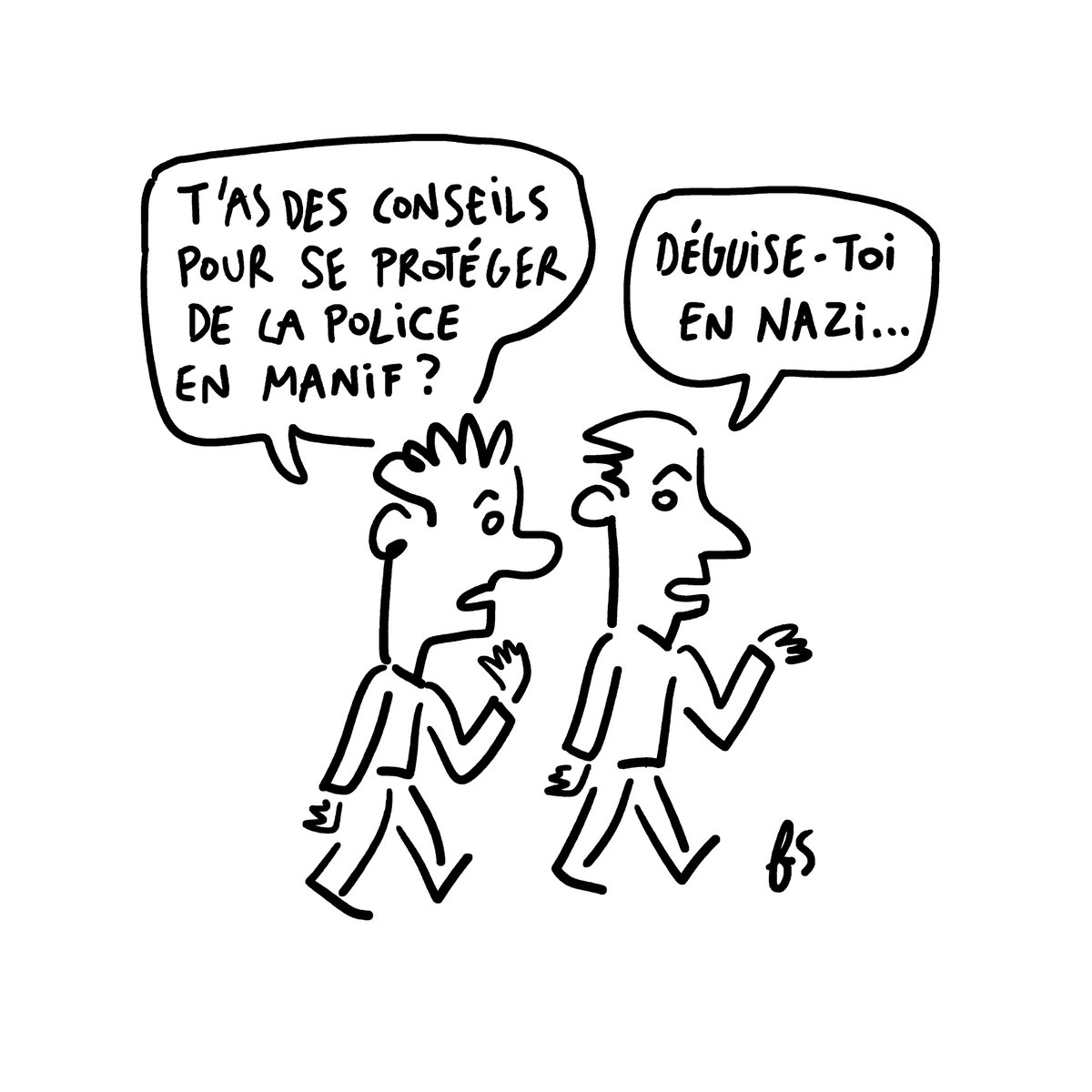 Tips pour pas qu'on te tape !
(ce dessin a deux ans… on avance on avance…)