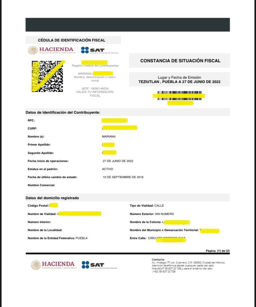 Tenemos Constancias de Situación Fiscal Urgentes, tenemos sistema hasta las 2 pm, salen para hoy 

Información vía:
📲WhatsApp: 2311436053
📲 wa.me/522311436053

De Lunes a Viernes de 10:00 am a 2:00 pm 
<a href="/AvisoSATCitas/">Aviso de CITAS SAT</a> #Constanciadesituacionfiscal #csf