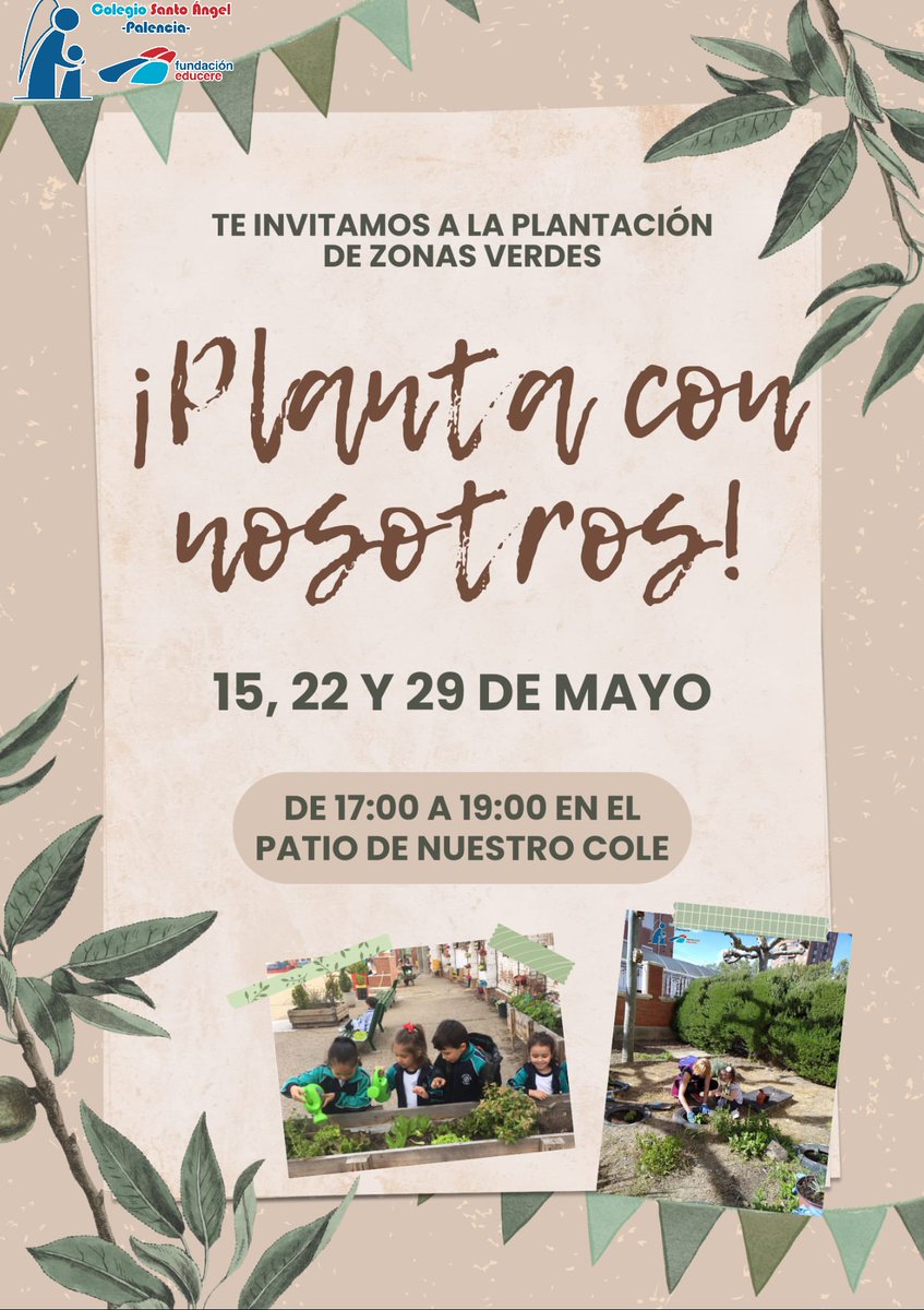 Colegio Santo Ángel (@santoangelpal) on Twitter photo ¡PLANTA CON NOSOTROS! ¡Te esperamos! #santoangelpalencia #yosoysantoangel #somossantoangel #micolemola #SomosTuCole #somoseducere #sostenibilidad #EscuelasparalaSostenibilidad <a href="/escacyl/">Escuelas Católicas Castilla y León 🧡</a> <a href="/FundEducere/">Fundación Educere</a> ¡PLANTA CON NOSOTROS! ¡Te esperamos! #santoangelpalencia #yosoysantoangel #somossantoangel #micolemola #SomosTuCole #somoseducere #sostenibilidad #EscuelasparalaSostenibilidad <a href="/escacyl/">Escuelas Católicas Castilla y León 🧡</a> <a href="/FundEducere/">Fundación Educere</a>