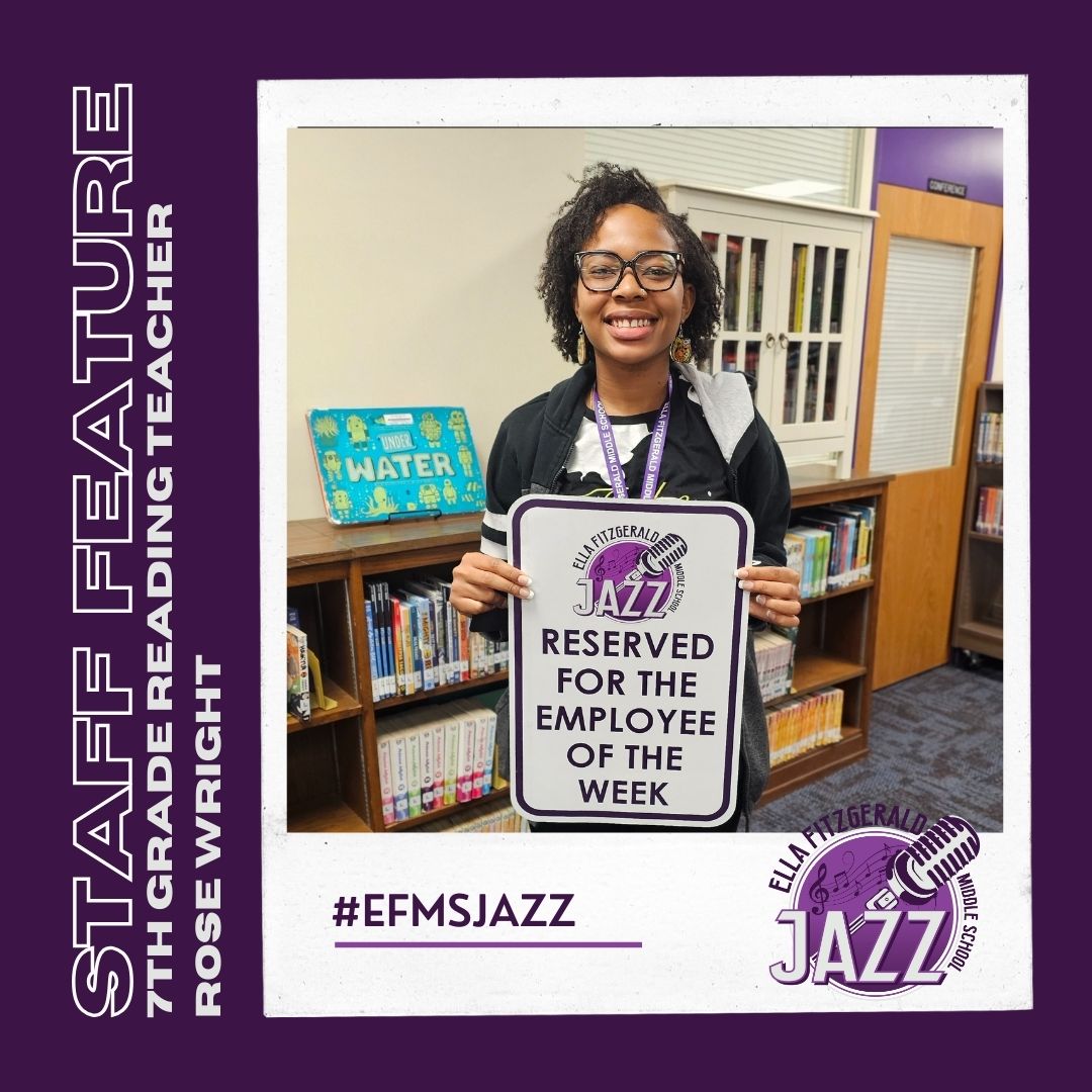 🌟 Staffulty of the Week 🌟
Shoutout to Ms. Rose Wright, our awesome 7th grade English teacher at EFMS! She brings figurative language to life and fills her classroom with joy, laughter, and heart. 💙📚
#StaffultySpotlight #EFMSJAZZ