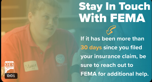 If you have insurance and applied for federal disaster assistance through FEMA, it’s important to keep FEMA updated on the status of your insurance.  Connect with FEMA ➡️
ON THE PHONE: 800-621-3362 📷
ONLINE: Disasterassistance.gov 📷
ON THE APP: Download the FEMA mobile app ➡️