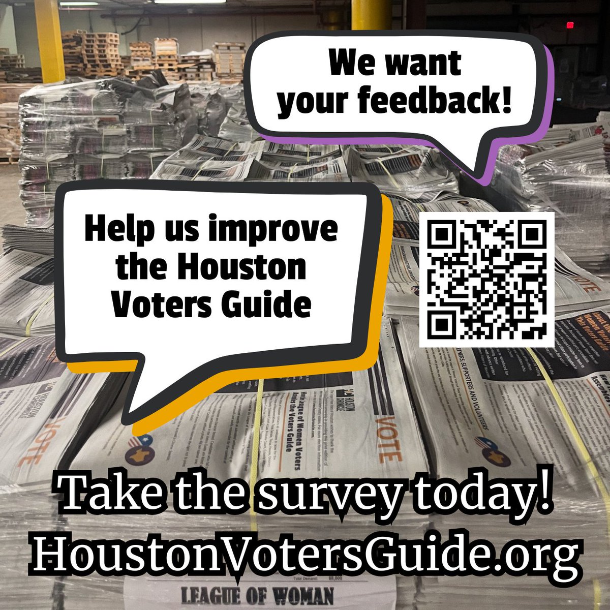 👂We want to hear from you! Help us improve our nonpartisan Houston Voters Guide with your feedback and ideas. How can made the guide better and more useful for Harris County voters?

🌐houstonvotersguide.org
#lwvhouston #houstonvoter #houstonvotersguide