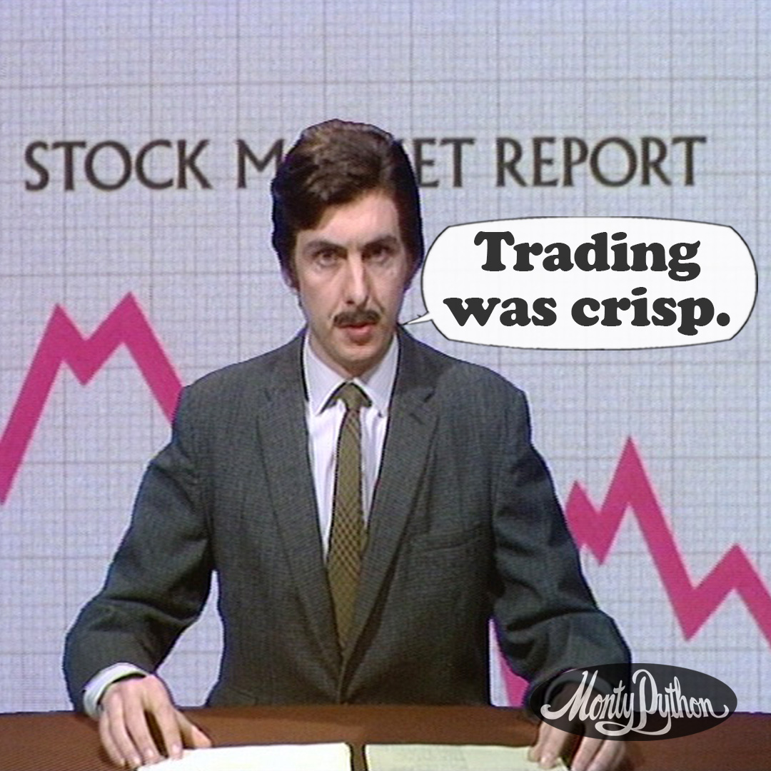 Can all stock market reports be like this? #MontyPython