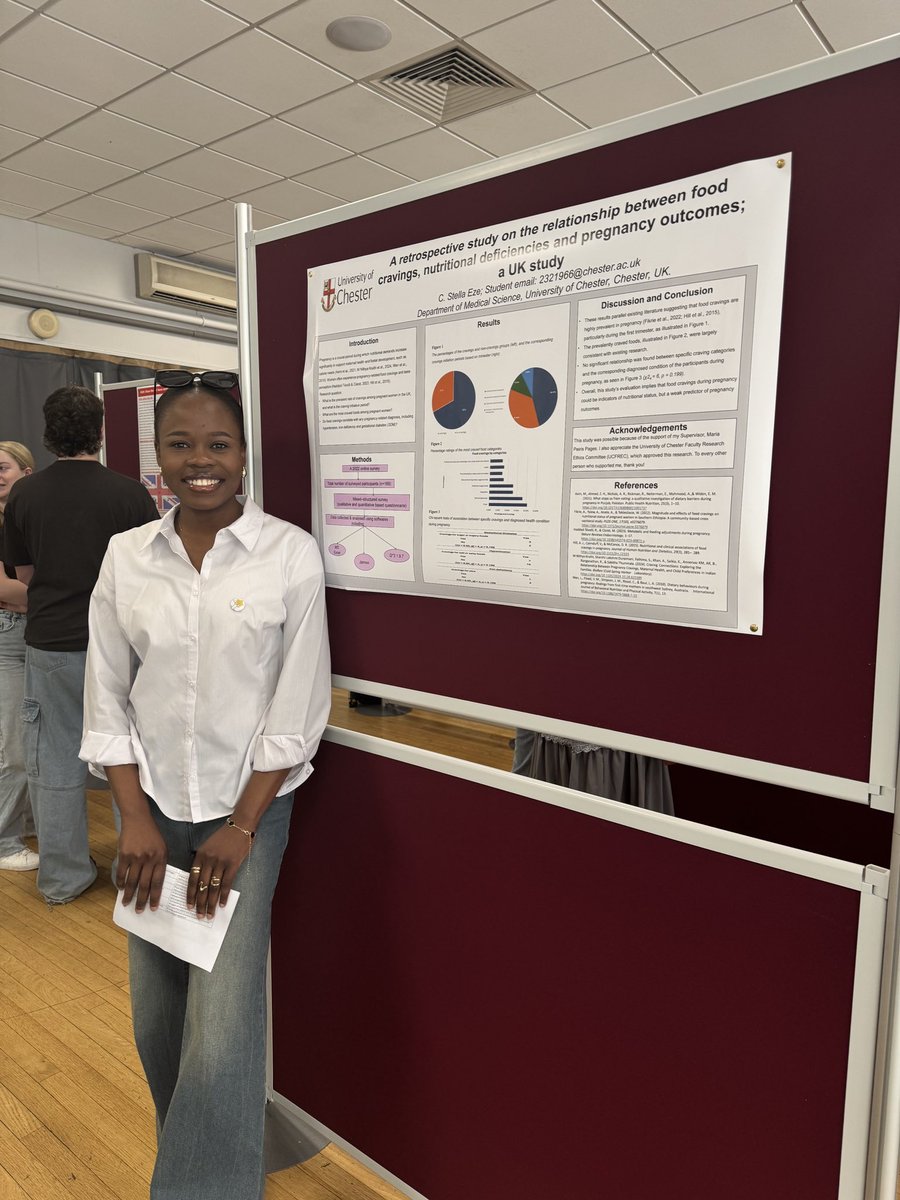 Proud moment for Chester Medical School at SURE! 🎓✨ Congratulations to our brilliant undergraduate researchers—Cayla, Amber, and Stella—who represented us with excellence through their oral and poster presentations 📊 on a range of topics. 
#university #medical #research