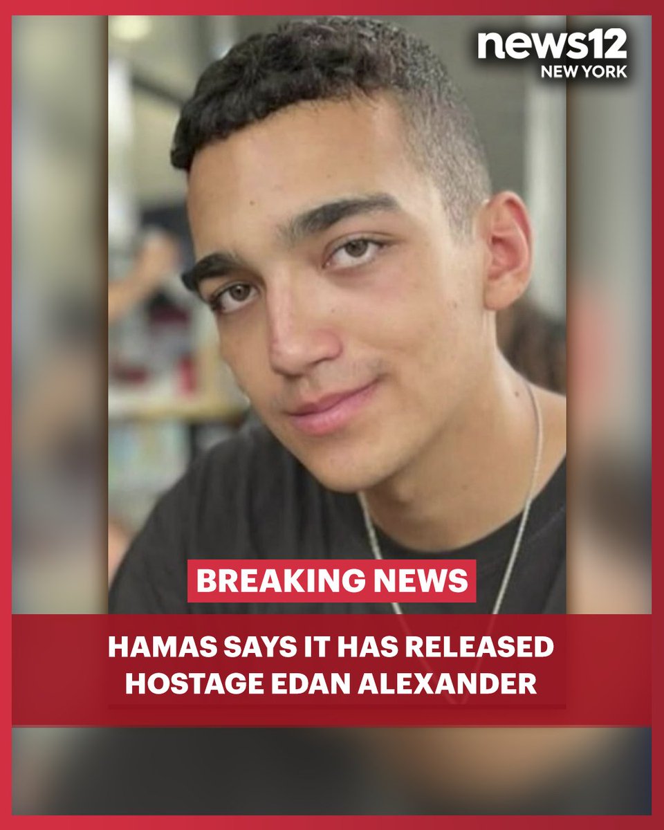 BREAKING NEWS: Hamas says it has released Israeli-American hostage Edan Alexander. - bit.ly/4jO7WB5