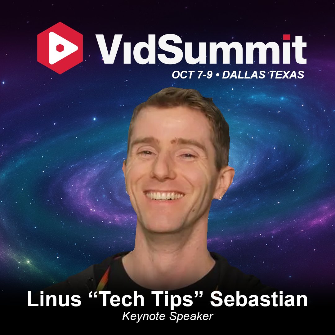 Derral Eves (@derraleves) on Twitter photo Excited to Have <a href="/LinusTech/">Linus Tech Tips</a> as a Keynote speaker this year. VidSummit is going to be 🔥 Excited to Have <a href="/LinusTech/">Linus Tech Tips</a> as a Keynote speaker this year. VidSummit is going to be 🔥