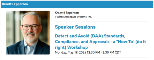 Vigilant Aerospace (@vigilantaero) on Twitter photo See you Monday <a href="/XPONENTIALshow/">XPONENTIAL 2025</a> <a href="/AUVSI/">Association for Uncrewed Vehicle Systems Intl</a>
<a href="/AndyThurling/">Andy Thurling</a>
#DAA #standards #advancedaviaition #utm
bit.ly/3ZeOG7s See you Monday <a href="/XPONENTIALshow/">XPONENTIAL 2025</a> <a href="/AUVSI/">Association for Uncrewed Vehicle Systems Intl</a>
<a href="/AndyThurling/">Andy Thurling</a>
#DAA #standards #advancedaviaition #utm
bit.ly/3ZeOG7s