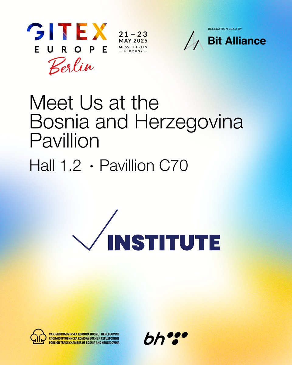 Bit Alliance (@bitalliance) on Twitter photo Meet Verlab Institute at the BiH Pavilion at #GITEX #GITEXEurope! Sarajevo’s R&D leader in biomedical engineering & AI brings live demos of next-gen healthcare and computing innovations.
<a href="/GITEXEUROPE/">GITEX EUROPE</a>
#BitAlijansa #UnitedToDevelopMore Meet Verlab Institute at the BiH Pavilion at #GITEX #GITEXEurope! Sarajevo’s R&D leader in biomedical engineering & AI brings live demos of next-gen healthcare and computing innovations.
<a href="/GITEXEUROPE/">GITEX EUROPE</a>
#BitAlijansa #UnitedToDevelopMore