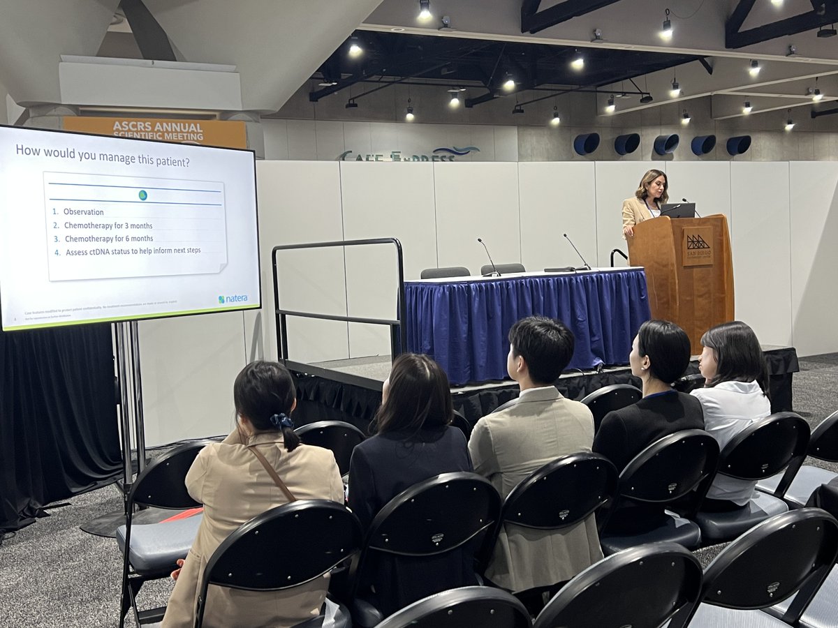 Dr. Karen Zaghiyan (<a href="/CedarsSinaiMed/">Cedars-Sinai Academic Medicine</a>) gave an informative presentation on using ctDNA in the perioperative setting at the American Society of Colon &amp; Rectal surgeons annual meeting. 
#ASCRS #Natera <a href="/ASCRS_1/">ASCRS_1</a>